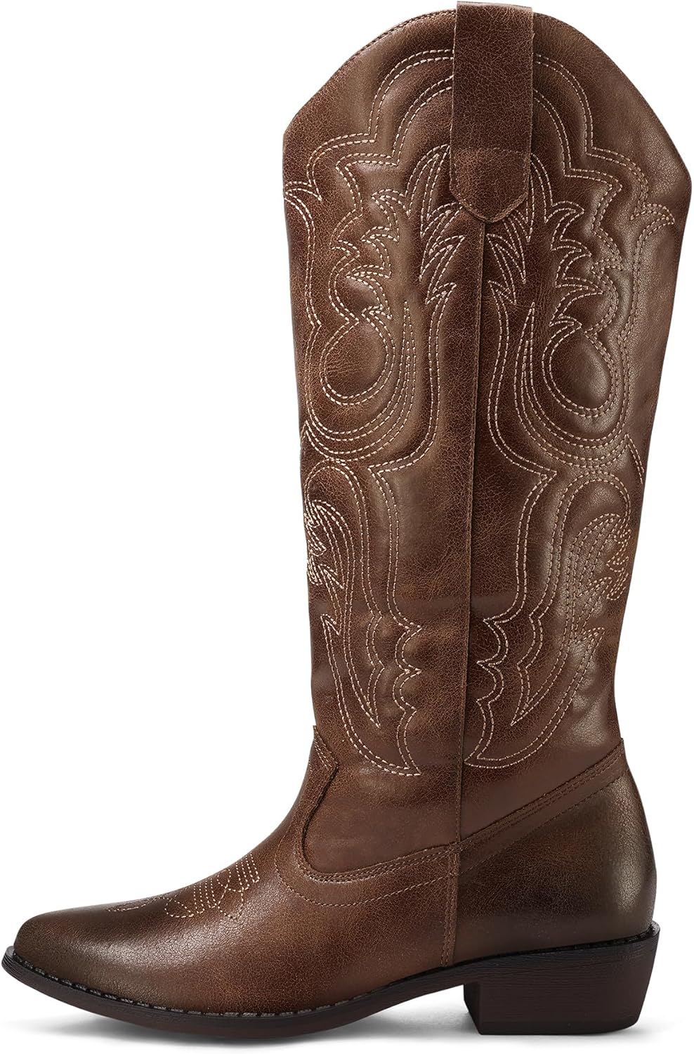 Thumbnail 5 de mysoft Women's Cowboy Boots Mid Calf - Embroidered Western Cowgirl Boots with Pointed Toe and Chunky Heel