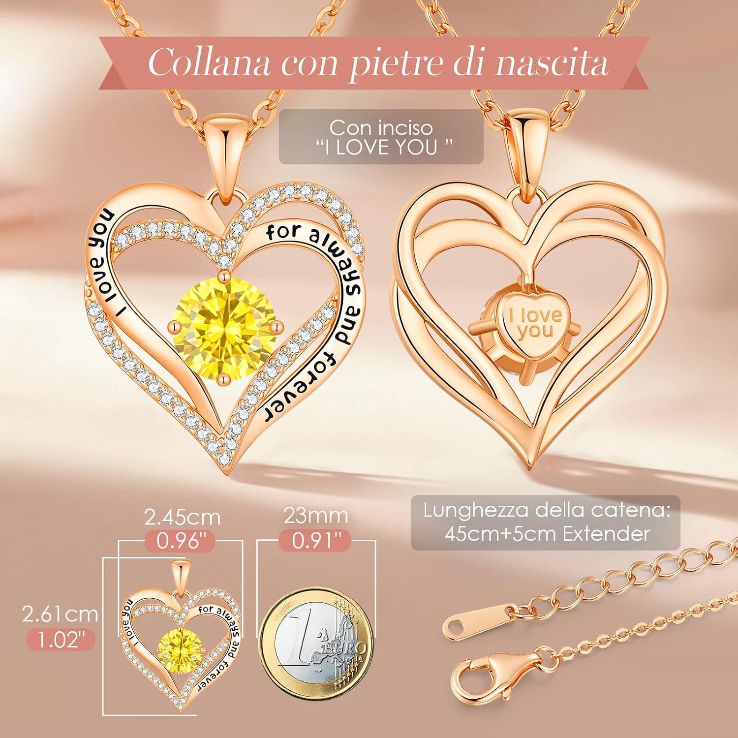 Detalle de CDE Collana Cuore con zirconi 5A
