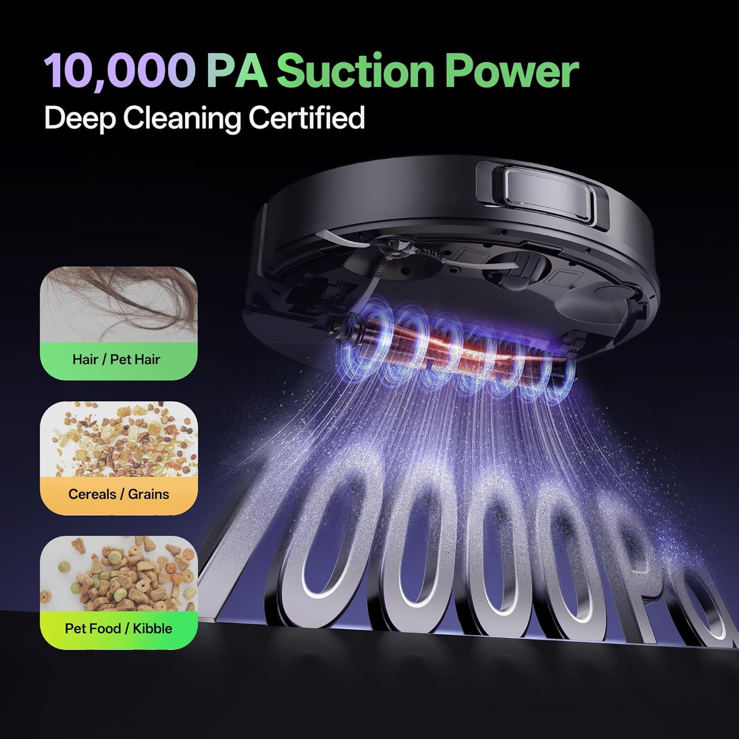 Thumbnail 2 de Vexilar W15 Robot Vacuum and Mop with Multi-Cyclone Docking Station (10000Pa, LiDAR, 5 Maps)