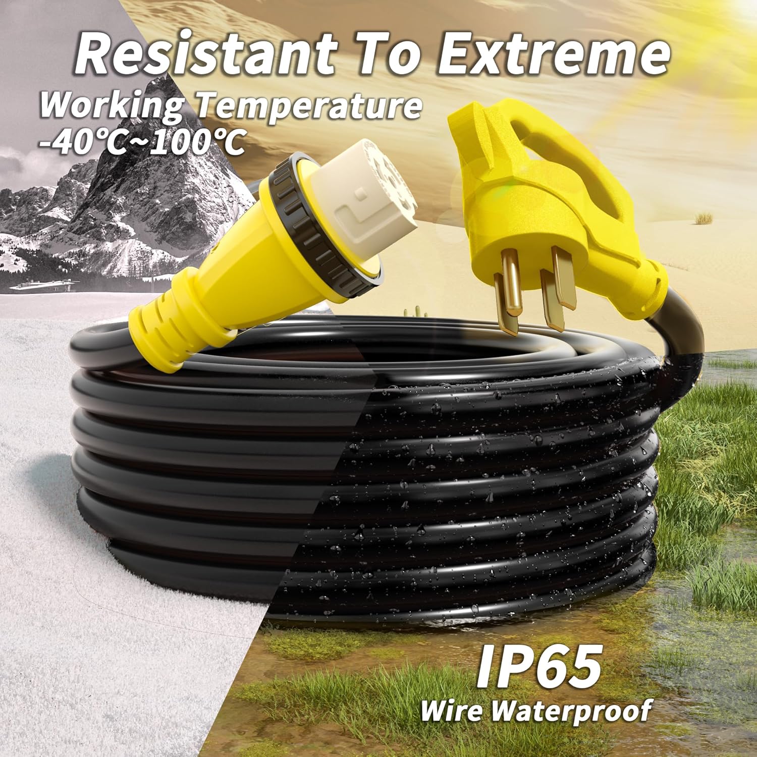 Thumbnail 6 de PlugSaf 50 Amp Generator Cord, 25FT 50A RV Extension with Twist Lock (NEMA 14-50P/SS2-50R)