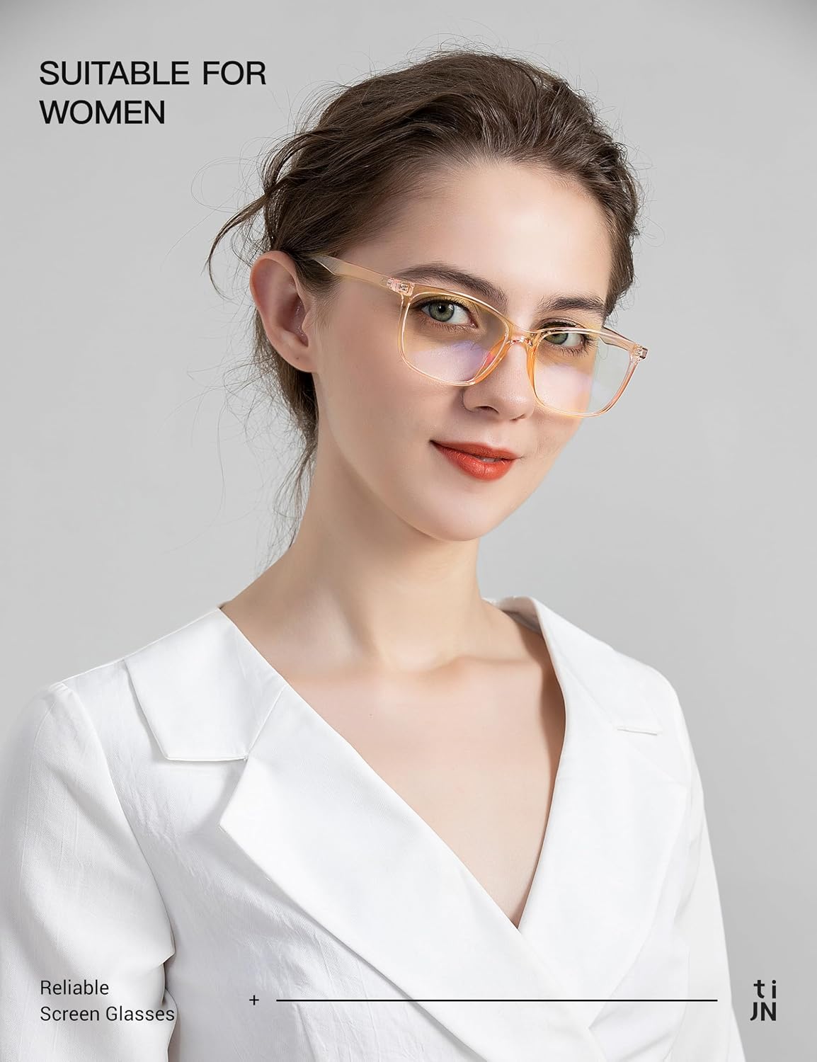 Detalle de TIJN Blue Light Blocking Glasses Clear Frame ๐
