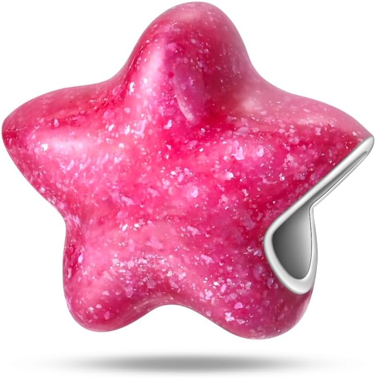 Detalle de LMLMECREA Charms Anhänger 925 Sterling Silber – Glücksbringend Sternen‑Charm für europäische Armbänder