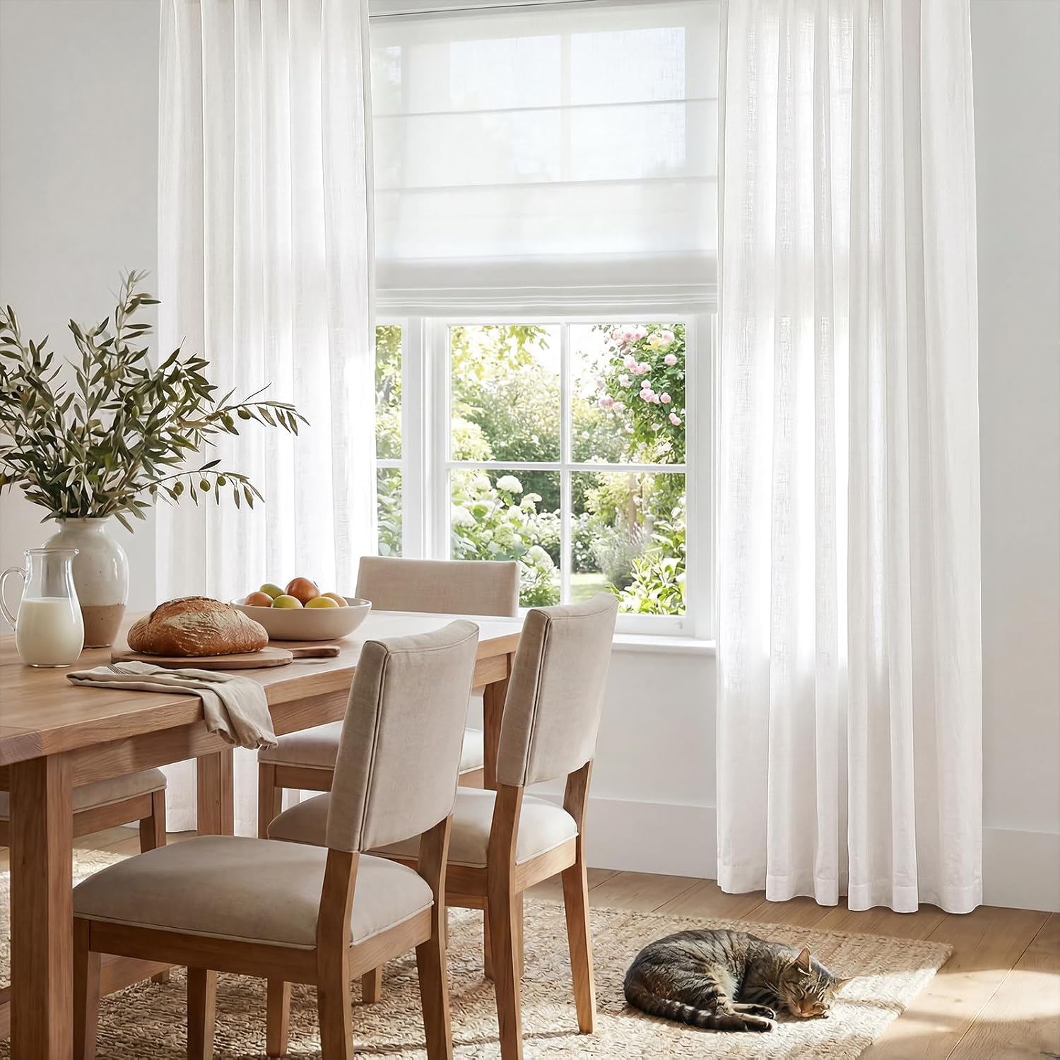 Thumbnail 5 de jinchan JINCHAN Curtains, 50 x 84-Inch Light-Filtering Linen-Blend Drapes