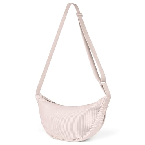 Thumbnail 8 de Aucuu Bolso Bandolera para Mujer media luna impermeable en pana con correa ajustable