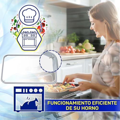 Detalle de Goma de puerta de horno MONTERAL 480x360 mm con 4 ganchos — compatible con Miele, Imperial, Quelle y más