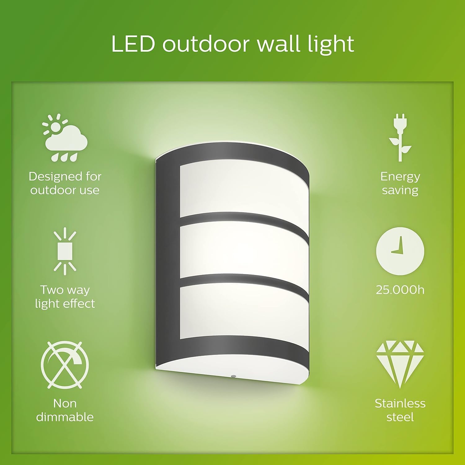 Thumbnail 5 de Philips LED Python Outdoor 6W wall light
