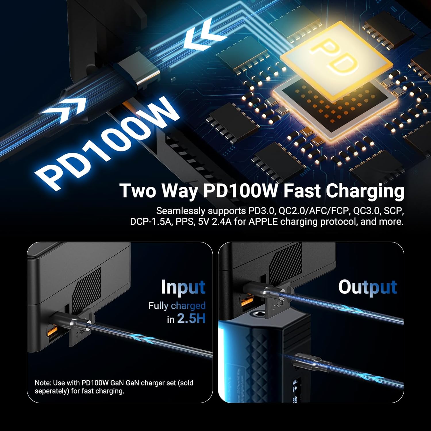 Thumbnail 1 de Neewer Mini V Mount Battery 6800mAh 99Wh (PS099F) with PD 100W USB-C and OLED