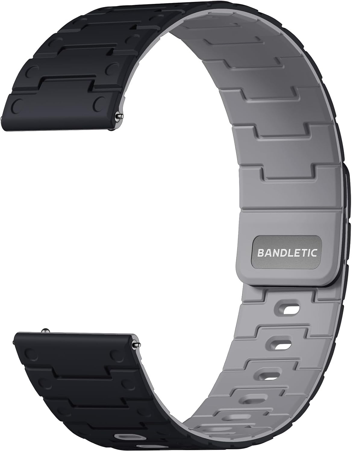 Detalle de Bandletic 22mm Magnetic Silicone Watch Strap for Garmin, Samsung and More