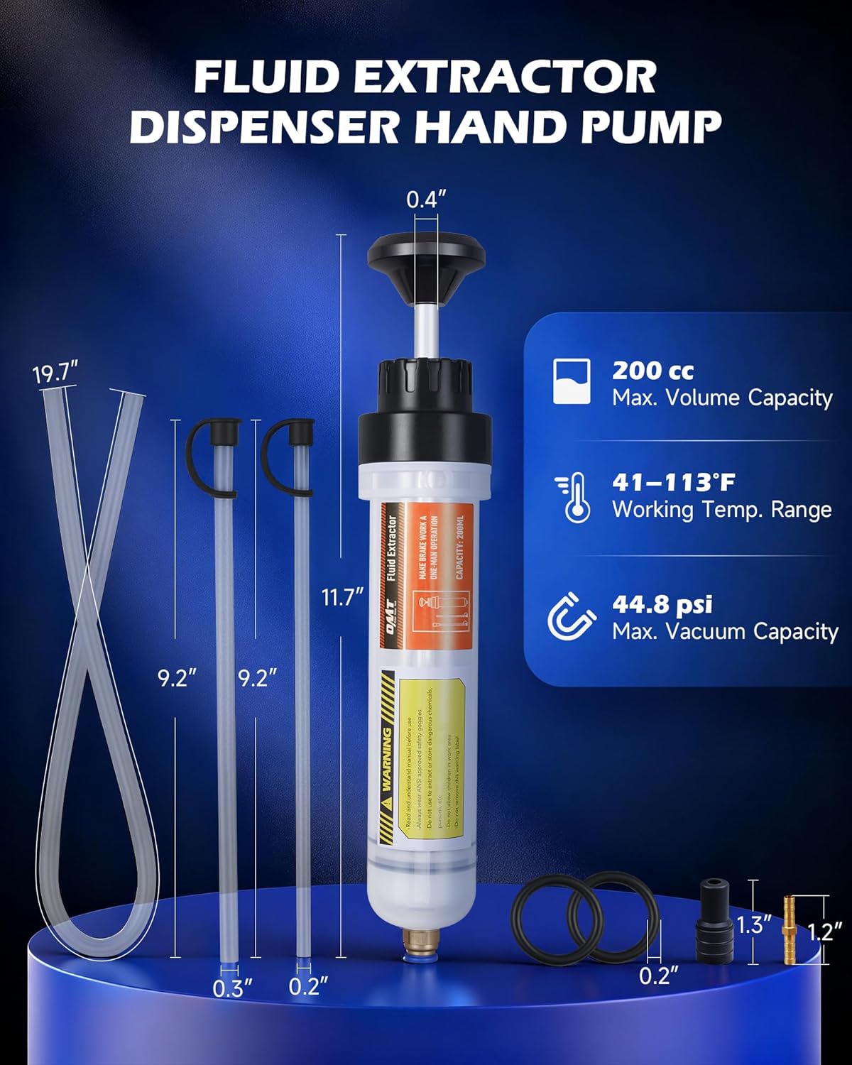 Detalle 2 de Orion Motor Tech 200mL Manual Fluid Extractor and Filler (Syringe-Style Pump)