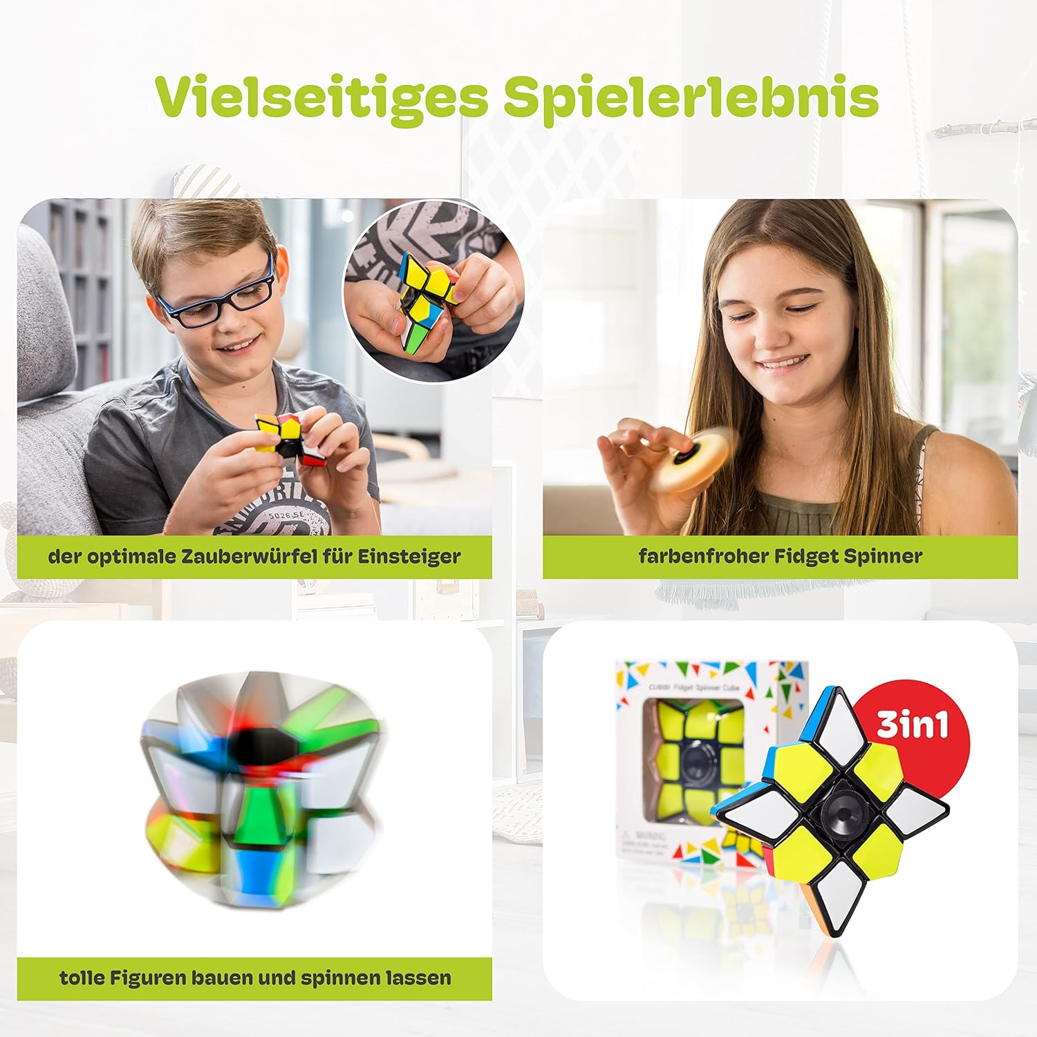 Detalle de CUBIDI Star 3x3 Drehwürfel mit Spinner