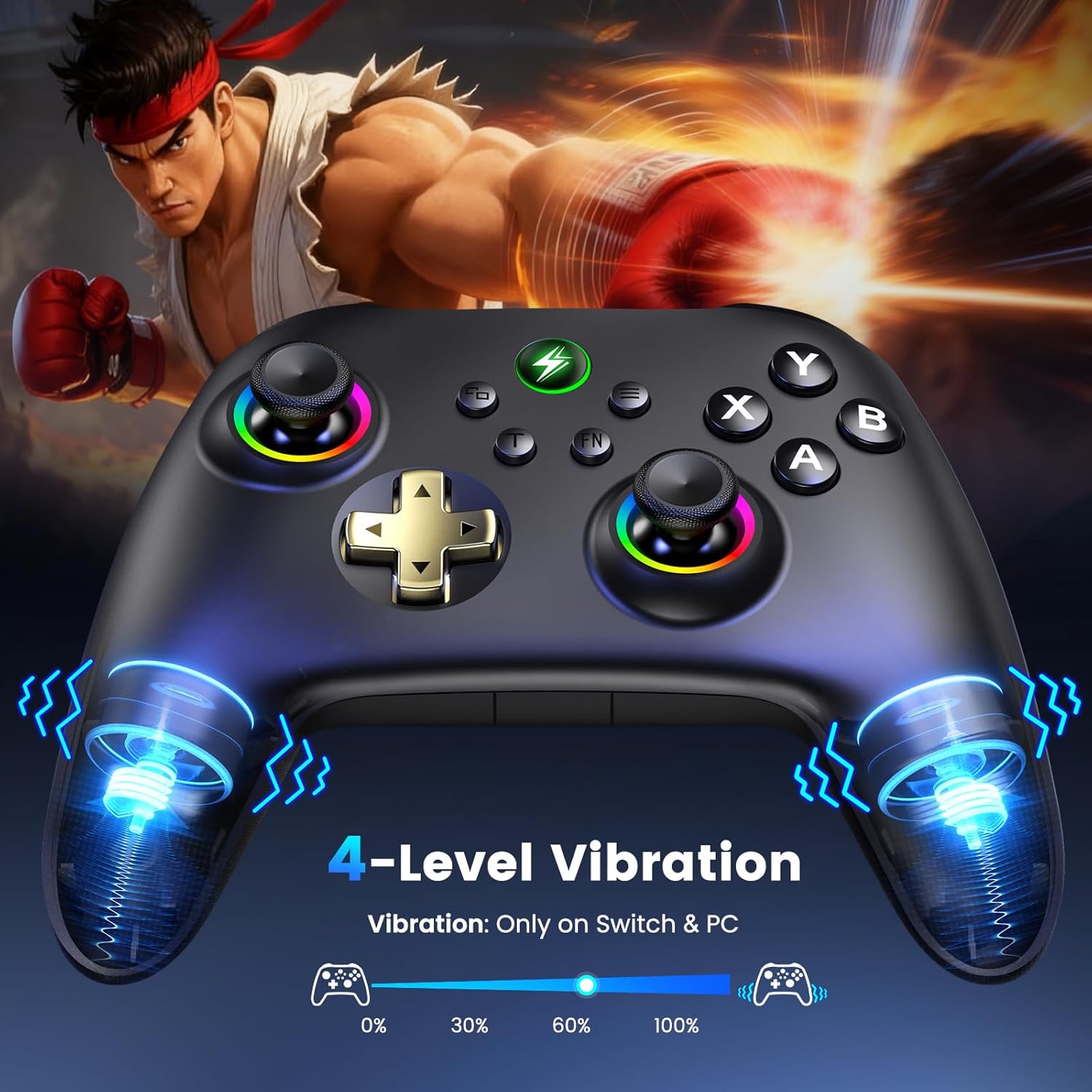 Thumbnail 6 de Wireless PC Controller with Hall Effect Joysticks, Charging Dock & 1000Hz Polling