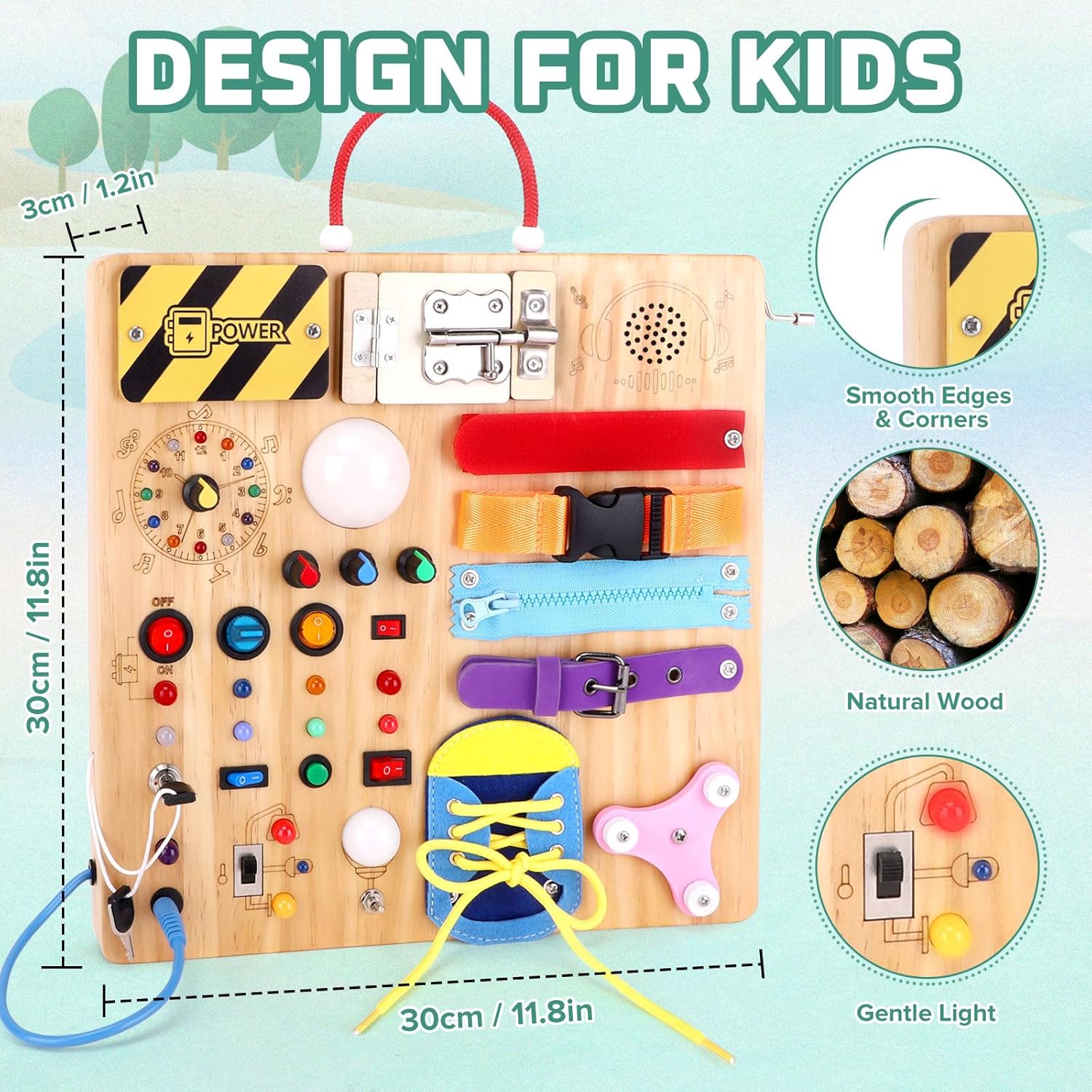 Detalle de Hoarosall 23 in 1 Busy Board Montessori Toy for Toddlers