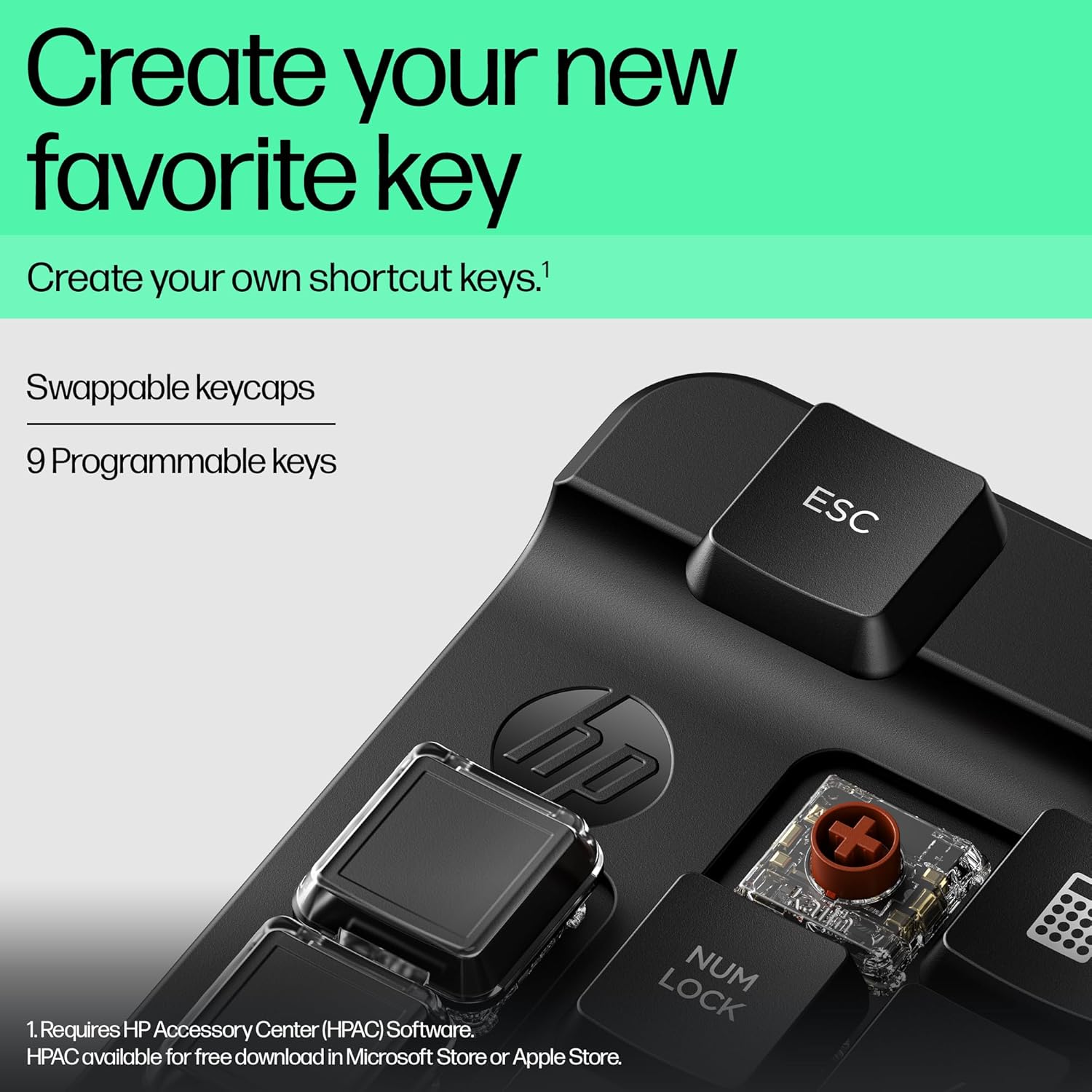 Thumbnail 2 de HP 430 Programmable Wireless Keypad: Customisable Numpad for Chrome, PC and Mac