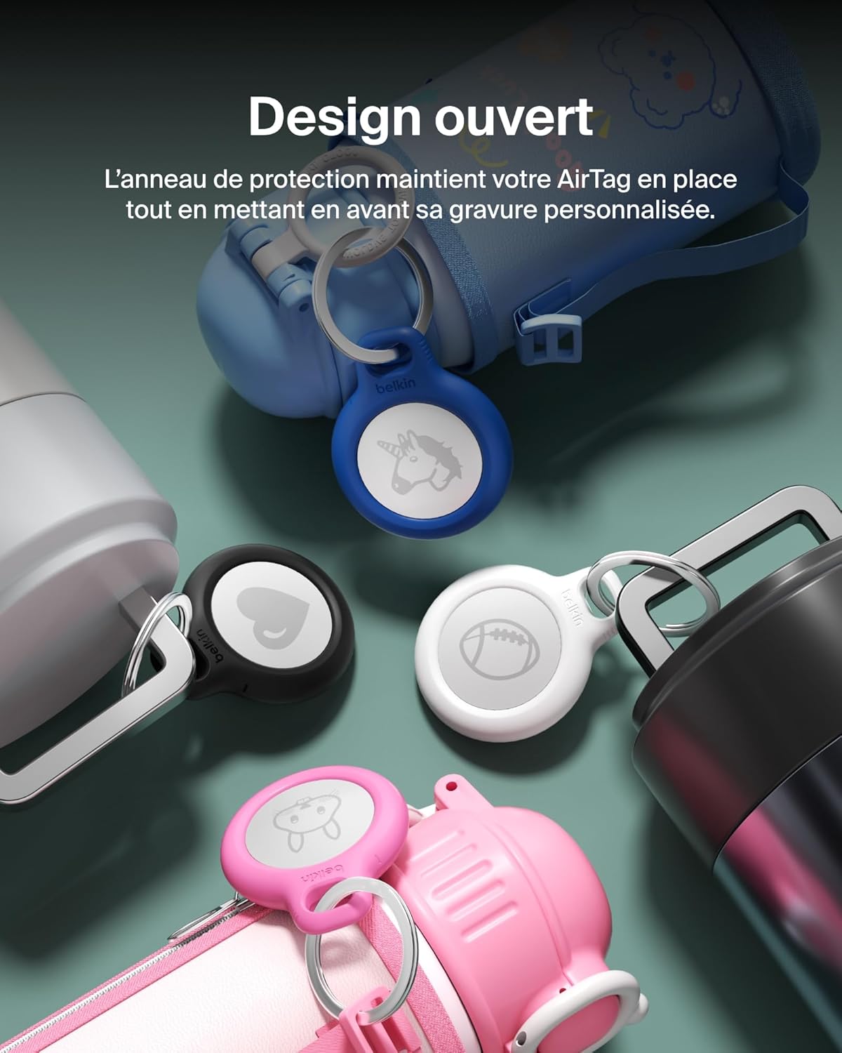 Thumbnail 6 de Belkin Étui AirTag Rose Attache Métal