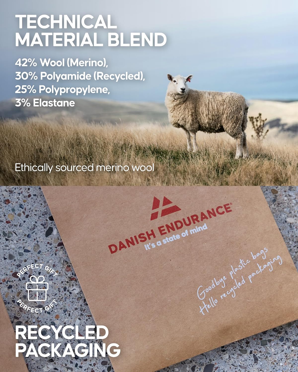 Thumbnail 4 de Danish Endurance Merino Ski Socks