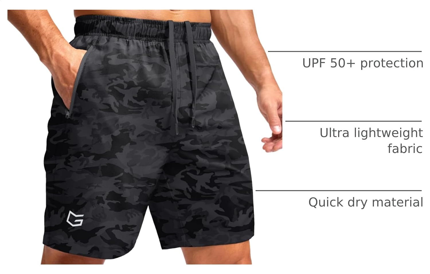 Detalle 2 de G Gradual Men's Athletic Shorts 7-inch
