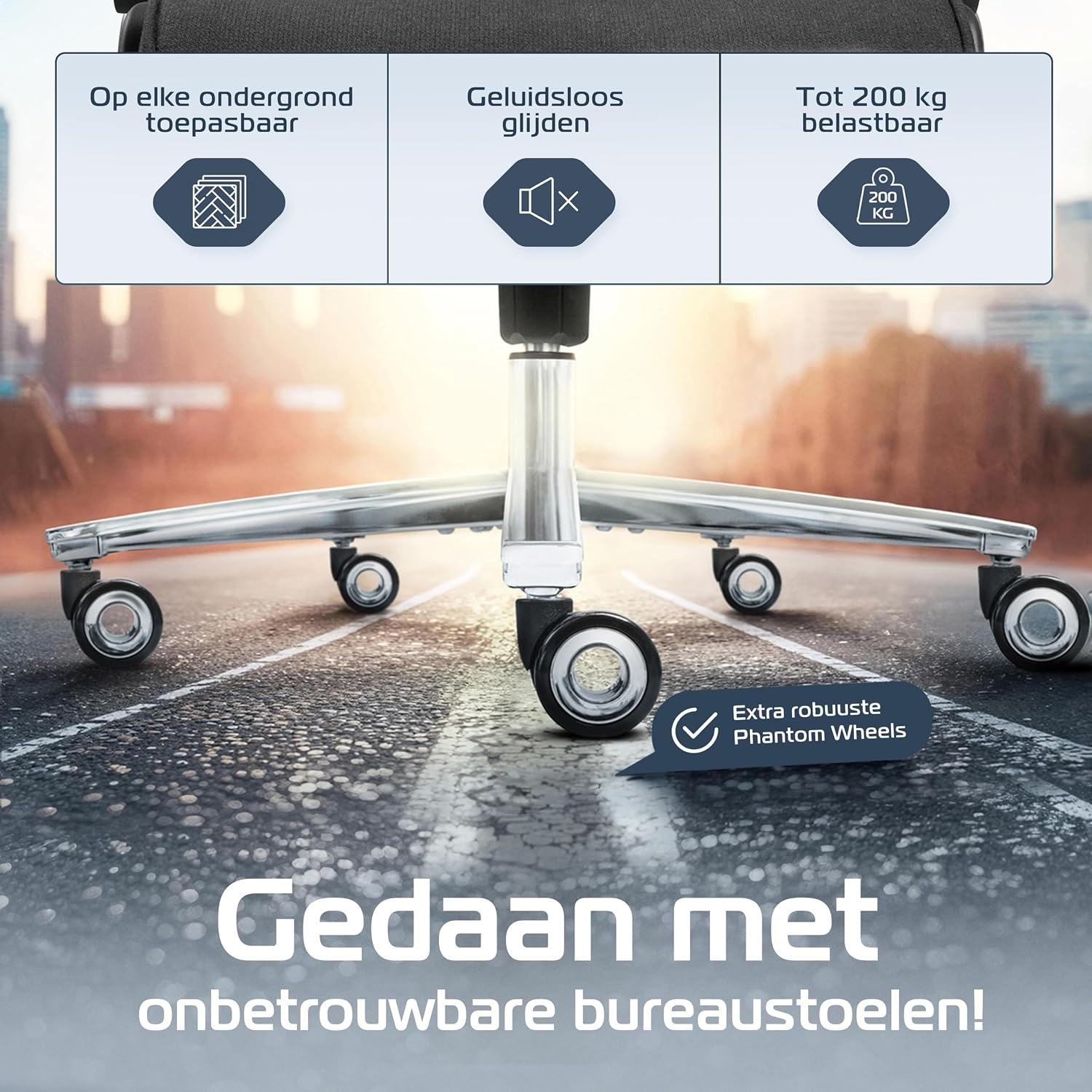 Detalle de CLOUVOU PowerSeat bureaustoel met mesh, 5D-armleuningen en lendensteun