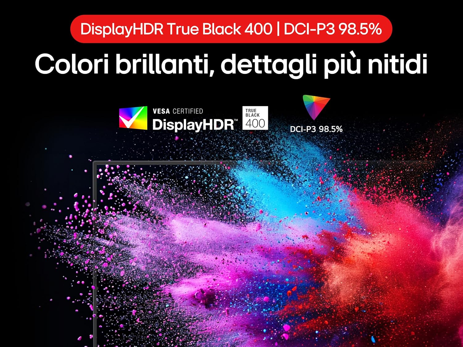 Detalle de LG UltraGear OLED 32GS95UV: monitor da gaming 32" 4K 240 Hz con Dual Mode
