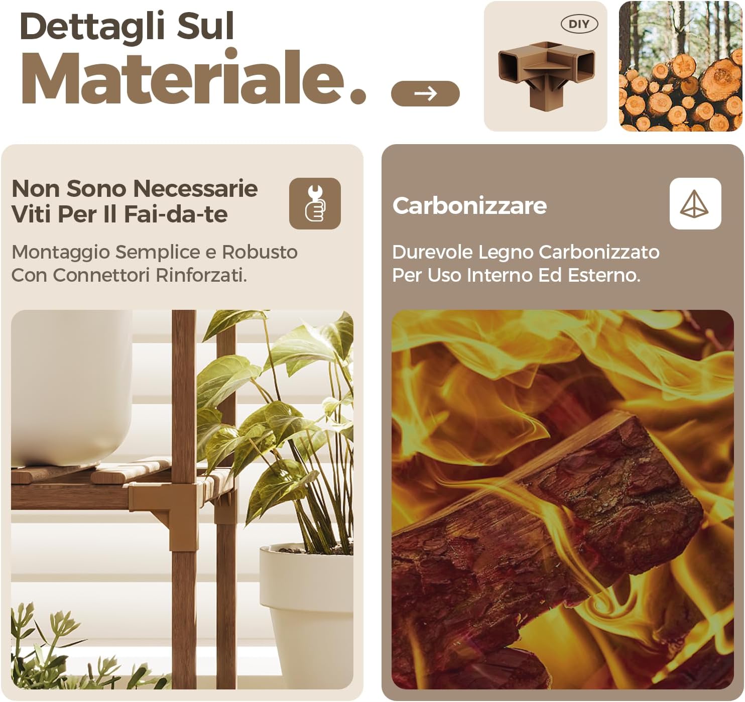 Thumbnail 5 de Supporto per piante da interno a più livelli, 3 ripiani