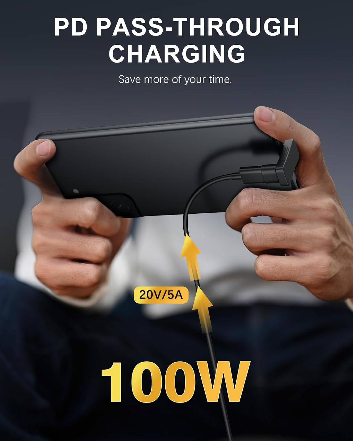 Detalle 2 de MoKo 2er-Set USB‑C 180° Adapter (USB‑C auf USB‑C / USB‑C auf USB‑A, U‑Form) für Schnellladung, OTG & 10 Gbit/s
