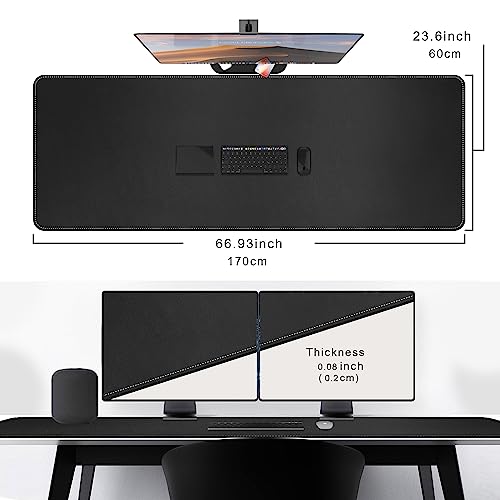 Thumbnail 1 de CENNBIE Sous-mains Bureau 170x60cm, tapis de bureau en cuir synthétique 📝