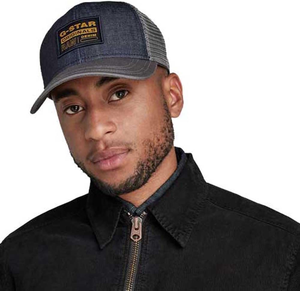 Detalle de G-Star Hommes Embro Baseball Trucker Cap – Structure avant et mesh respirant