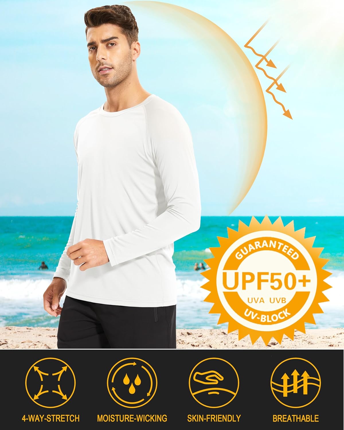 Thumbnail 1 de MAGCOMSEN Men's Long Sleeve UPF 50+ Shield Shirt for Active Outdoors