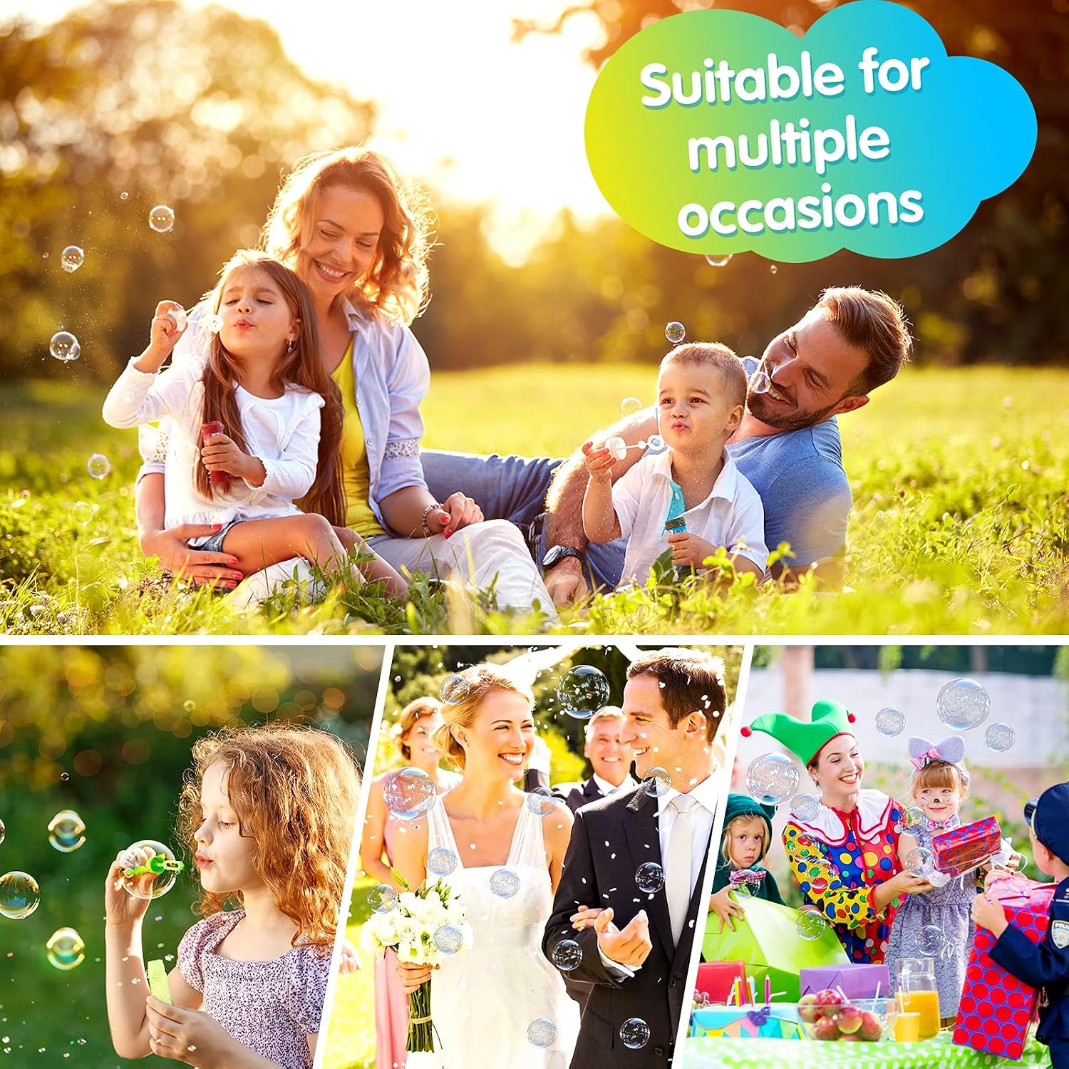 Detalle de Bubble Solution Refill – 70 OZ Premium Bubbles for Bubble Machines, Wands, and More