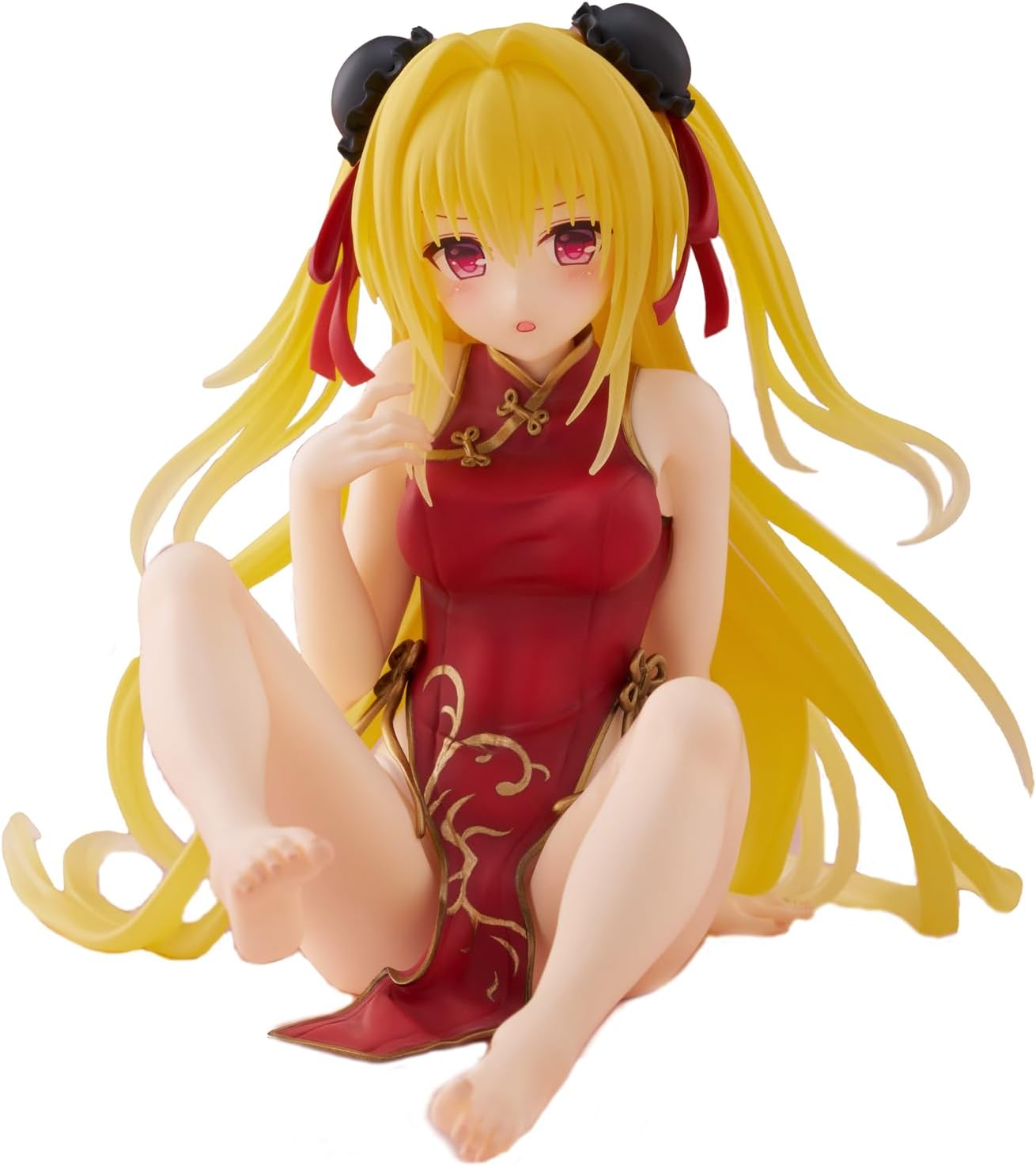 Detalle de TAITO To LOVE-Ru Darkness Desktop Cute Figure – Golden Darkness (Chinese Dress Ver.), figurka PVC