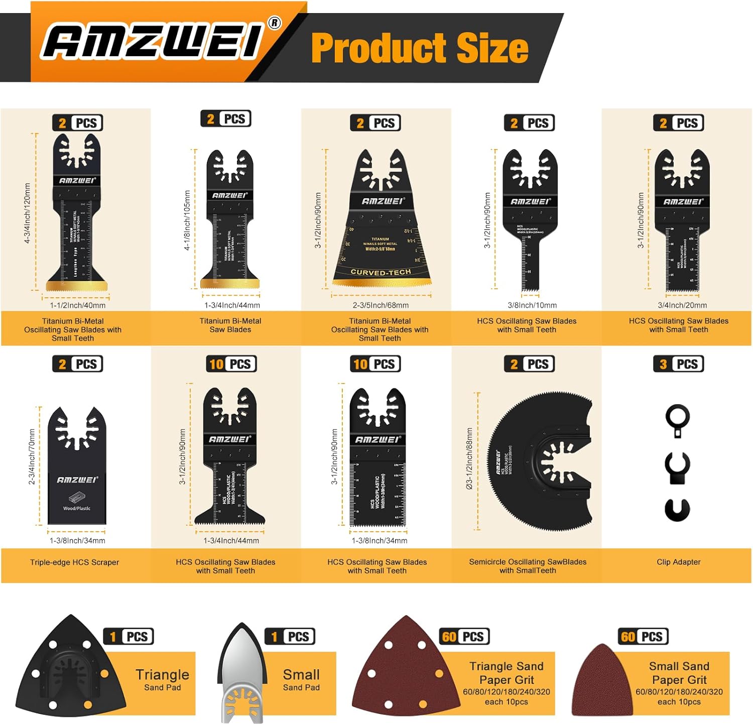 Detalle 2 de 156PCS Multitool Blades Kit 156 for Oscillating Tool Accessories đź›