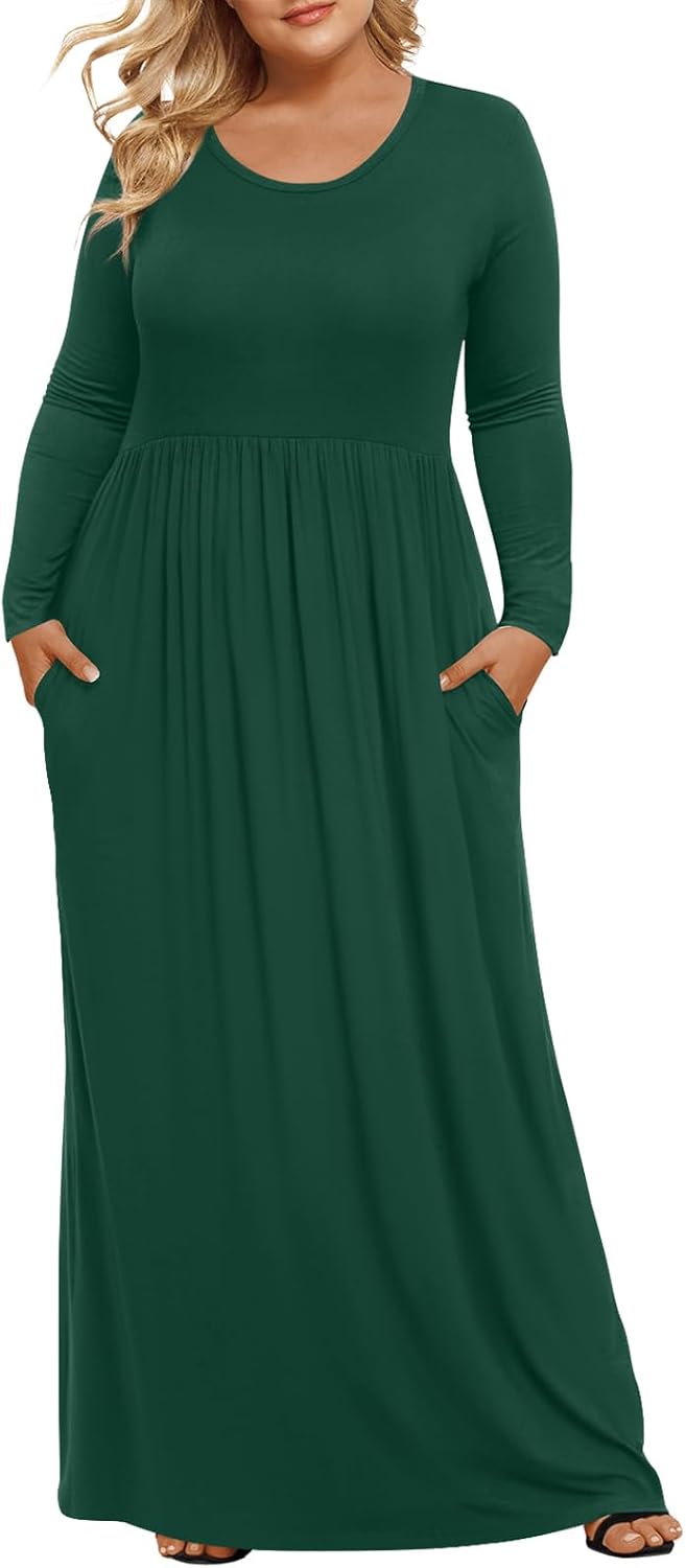 Detalle de LONGYUAN Plus Size Maxi Dress XL-6XL