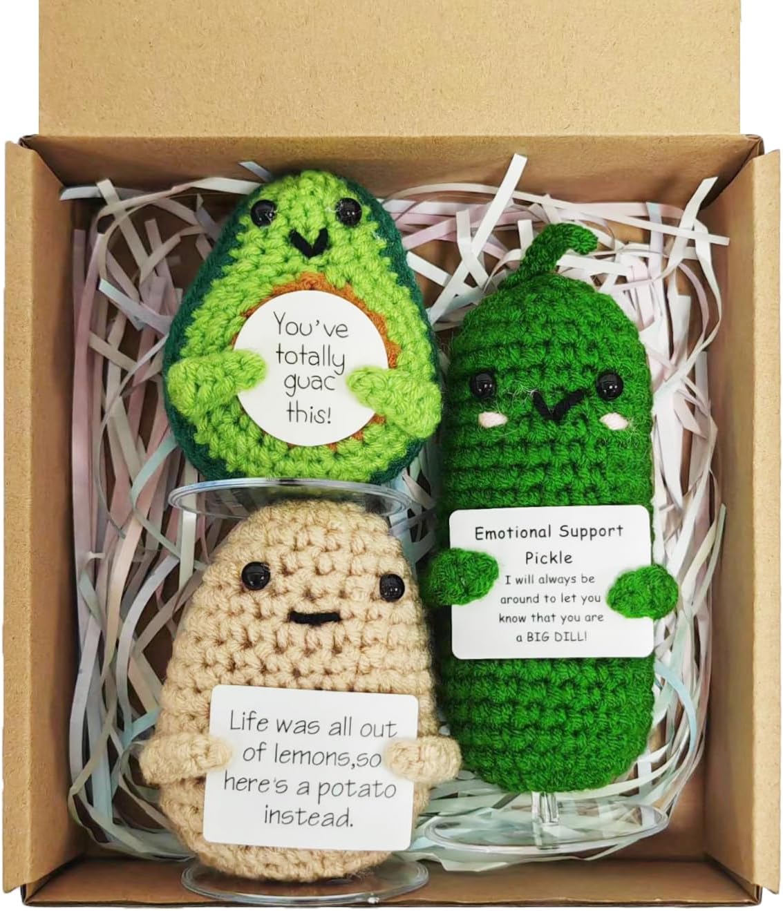 Thumbnail 1 de SZMDLX 4Pcs Positive Crochet Penguin Set – Handmade Pocket Hug Emotional Support Dolls