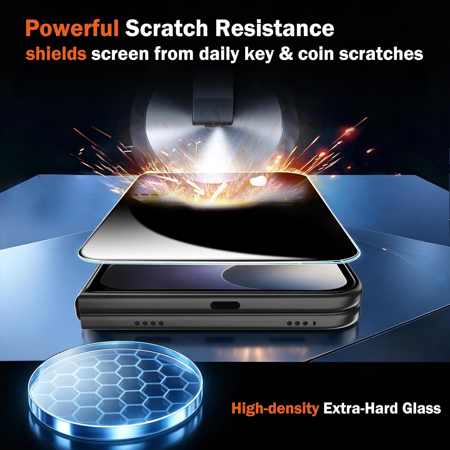 Detalle de Ferilinso for iPhone Duo 5.5 inch Privacy Screen Protector, 9H Glass