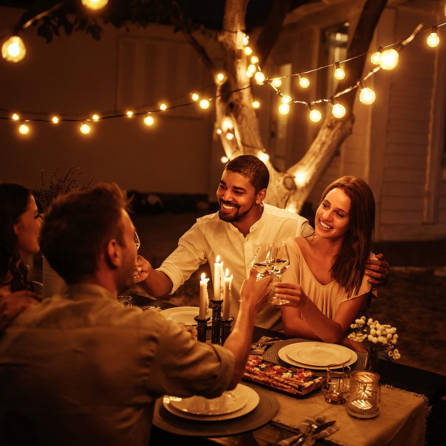 Thumbnail 6 de Torkase 110FT Outdoor String Lights with 52 G40 LED Filament Bulbs – IP65, Mains Powered