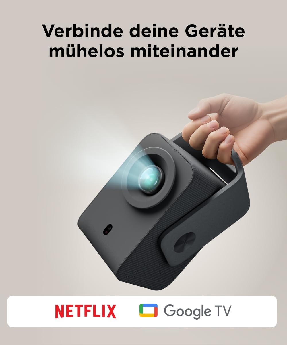 Detalle de TCL C1 GTV Mobiler Projektor (Native 1080p) mit integriertem Gimbal, Autofokus und WLAN/Bluetooth
