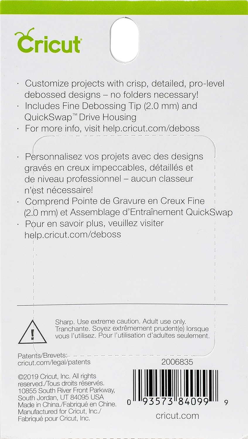 Thumbnail 3 de Cricut Fine Debossing Tip mit QuickSwap Housing – 2,0 mm für Cricut Maker (Multicolor)