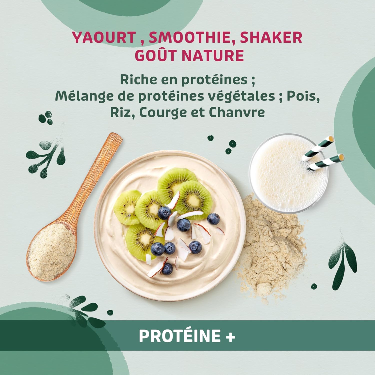 Detalle de GAYELORD HAUSER – Poudre de Protéines végétales Bio, 200 g