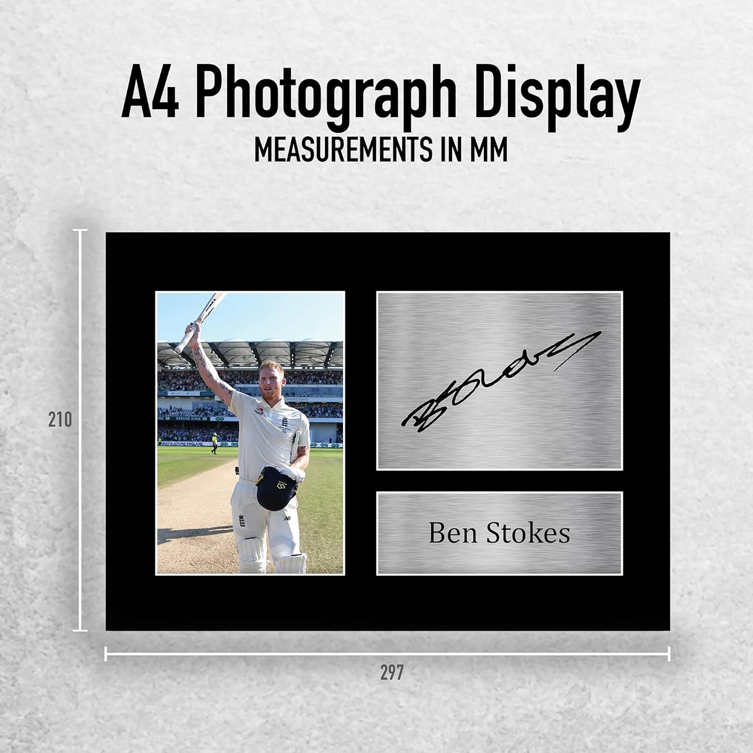Thumbnail 1 de HWC Trading Ben Stokes England A4 printed signed autograph picture for cricket memorabilia fans