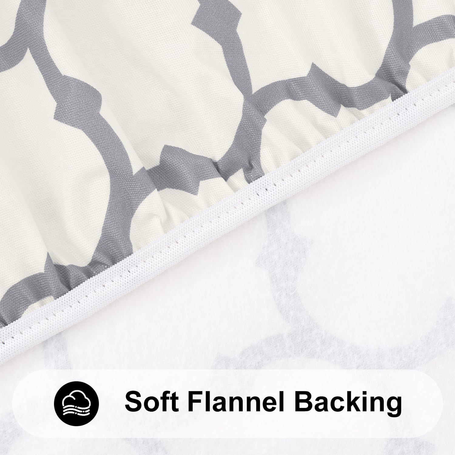 Thumbnail 5 de Smiry 45"-56" Round Fitted Tablecloth, Waterproof Vinyl with Flannel Backing