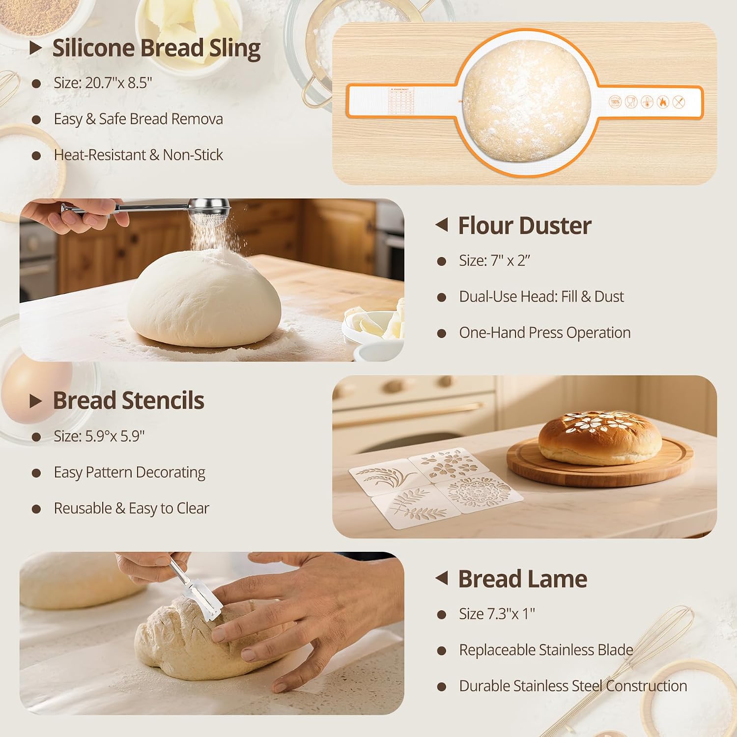 Thumbnail 6 de Sourdough Starter Kit with Silicone Proofing Baskets
