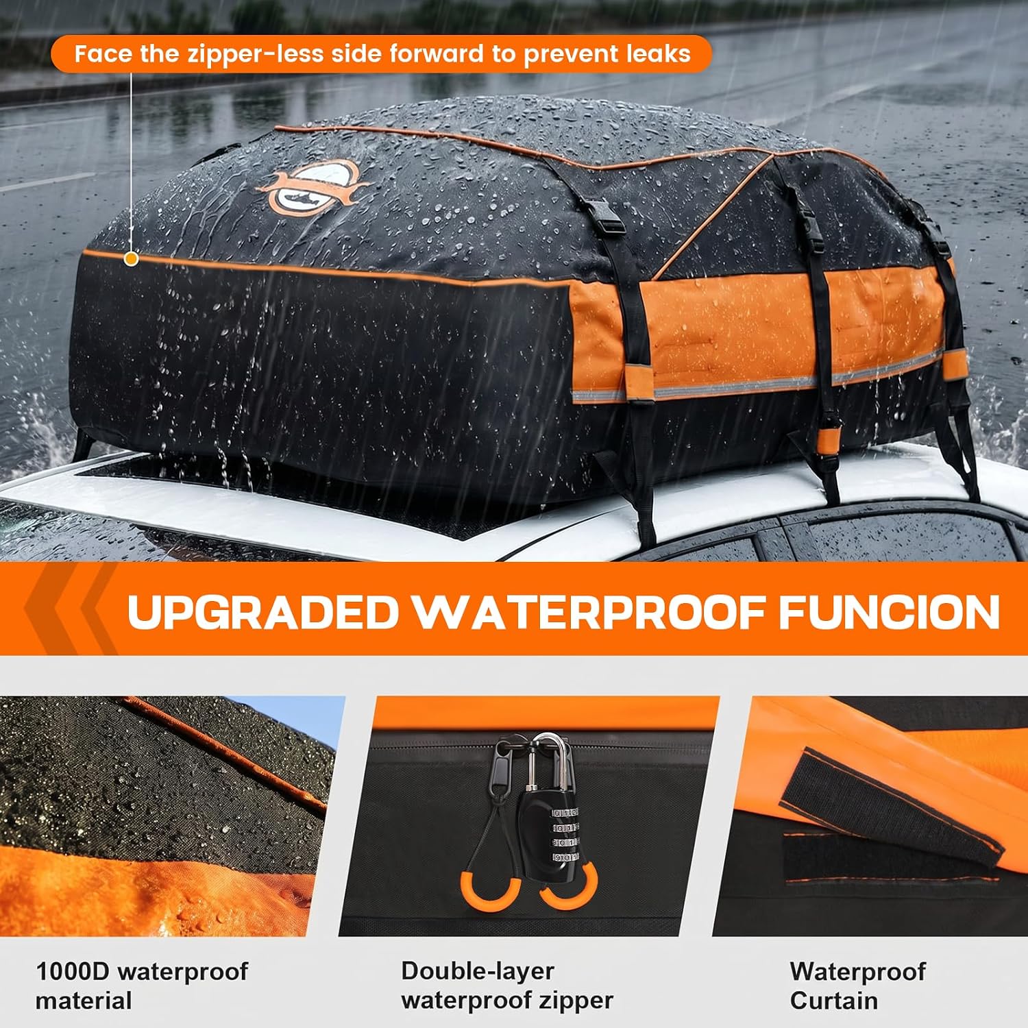 Detalle 1 de Sailnovo Rooftop Cargo Carrier 20 Cubic Feet