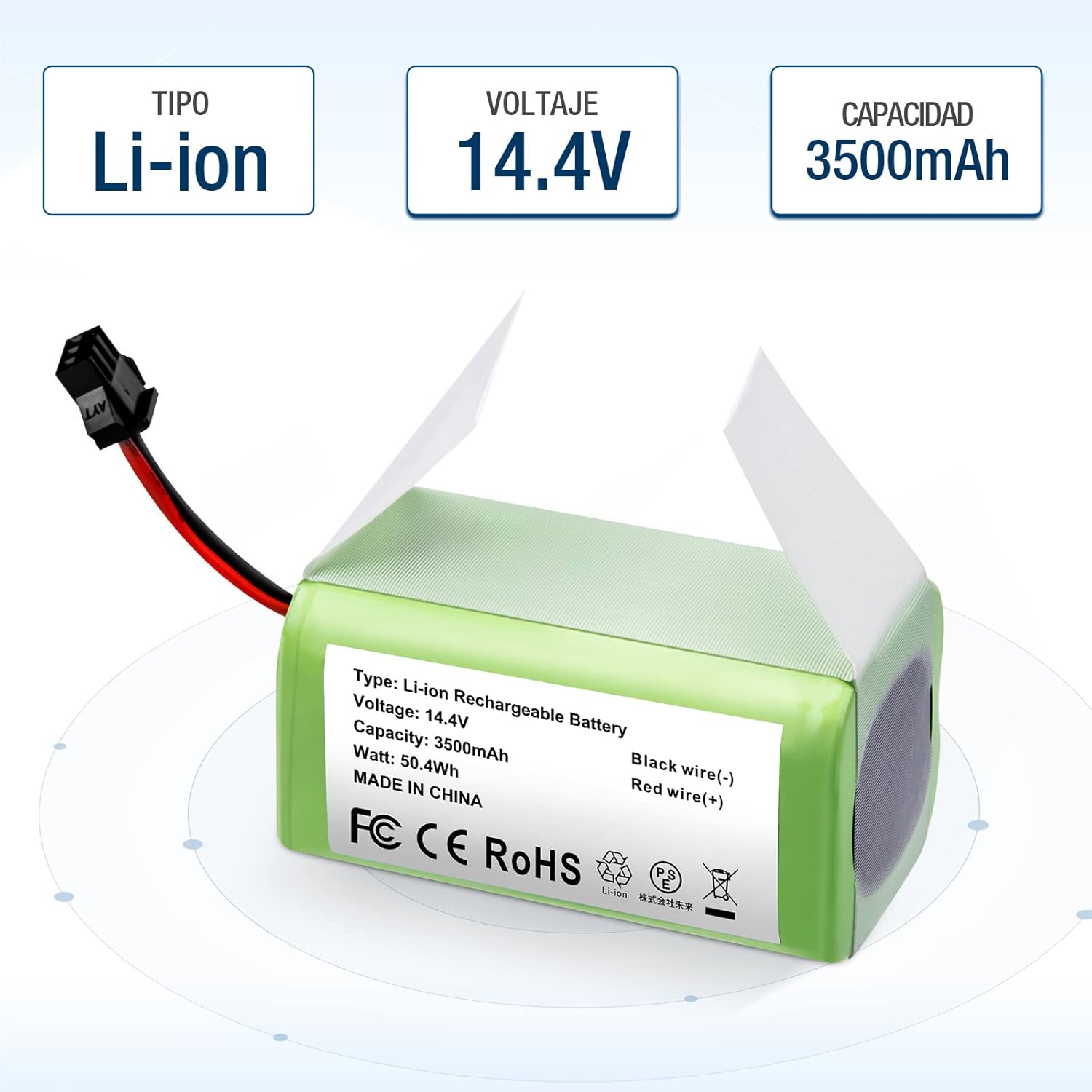 Detalle 2 de Batería 3500mAh 14,4V para Conga y Eufy