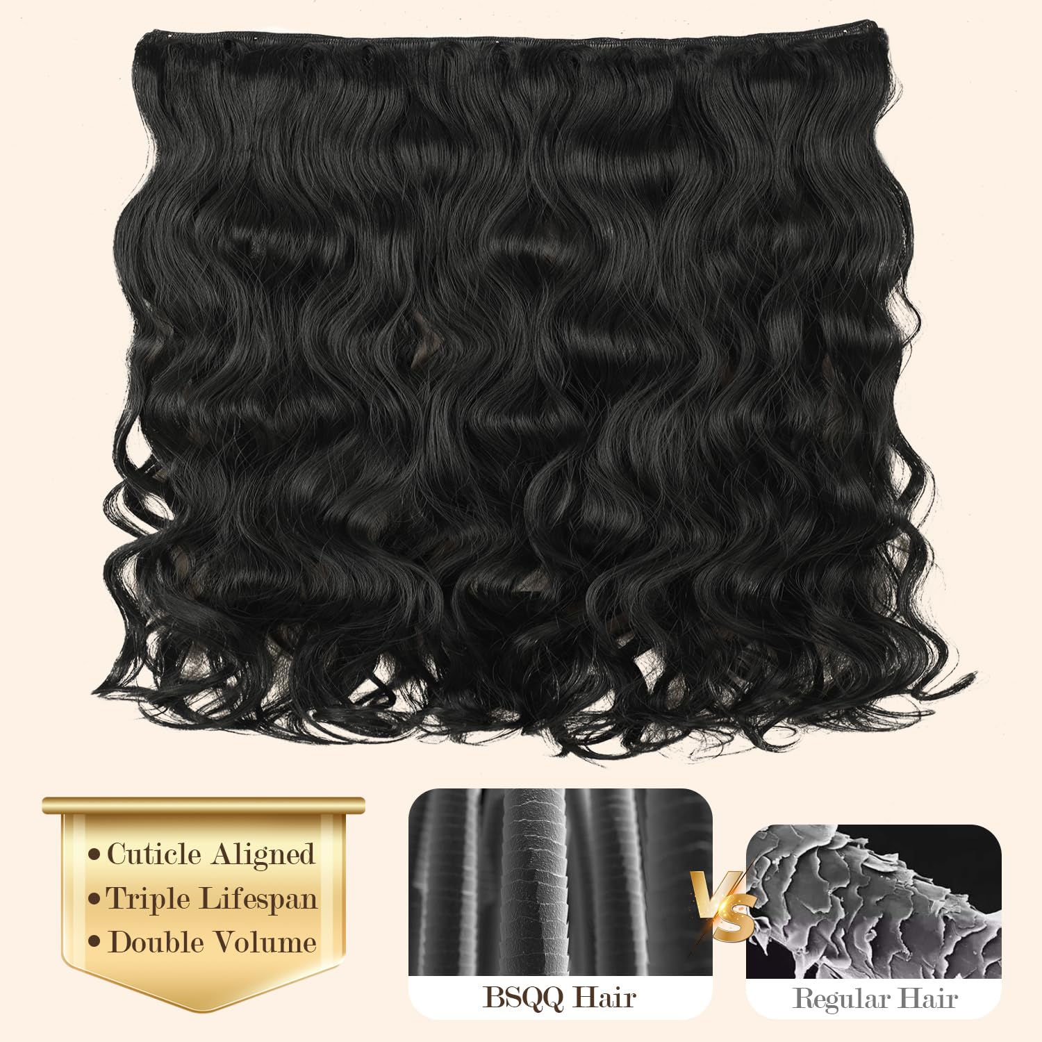 Thumbnail 3 de BSQQ 16A Body Wave Human Hair Bundles (18/20/22 Inch, 100% Raw Virgin Hair)