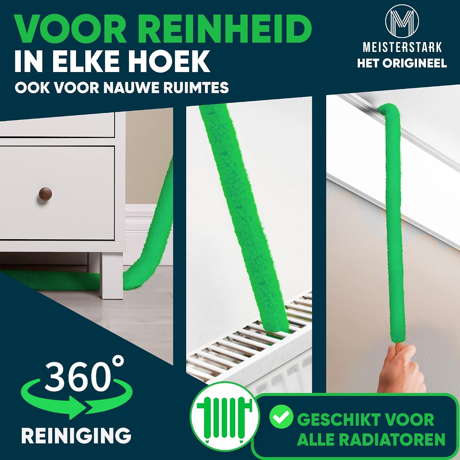 Thumbnail 3 de M Meisterstark M-013 radiatorborstel, 115 cm, flexibel en wasbaar