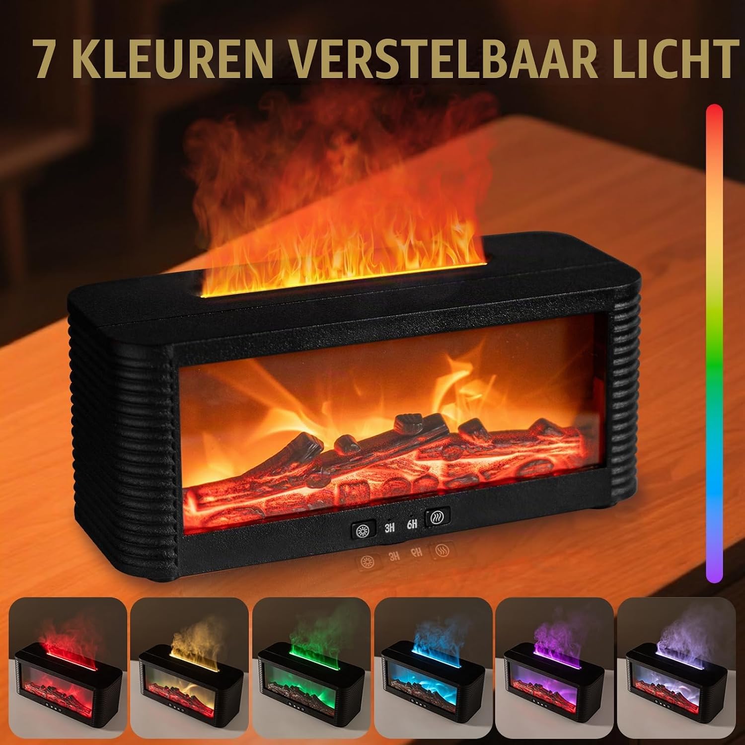 Thumbnail 2 de hzuisst NO.315 haarddiffuser met 7 vlamkleuren, timer en reservoir van 250 ml