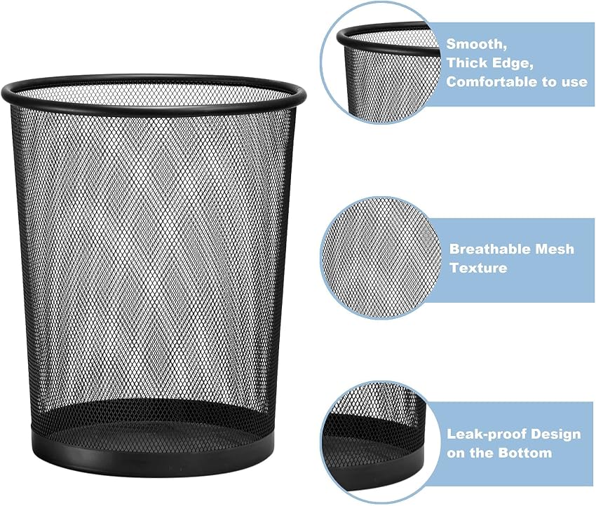 Detalle de D.RECT Mesh Papelera Circular 19 L 🗑