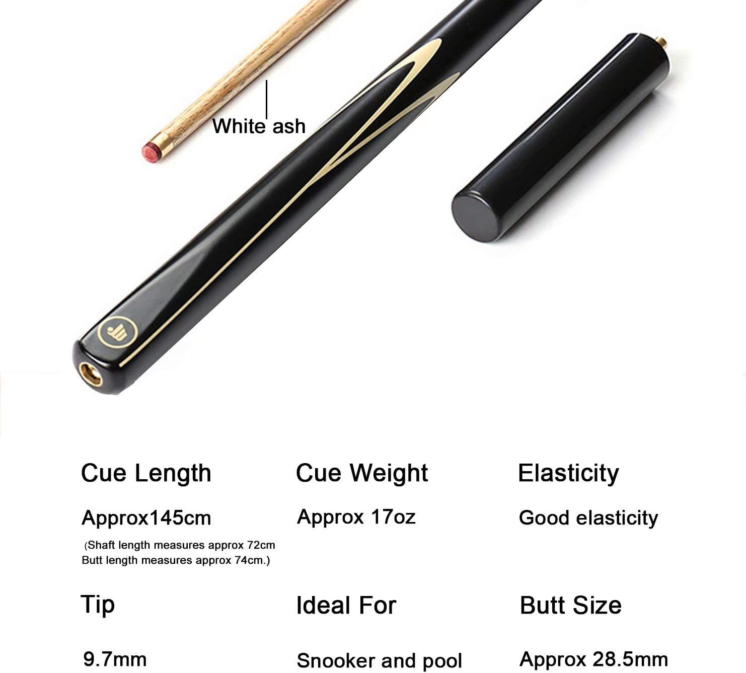 Thumbnail 2 de AONETIGER 3/4 Jointed Snooker Billiard Pool Cue with Ash Shaft and 9.7mm Tip