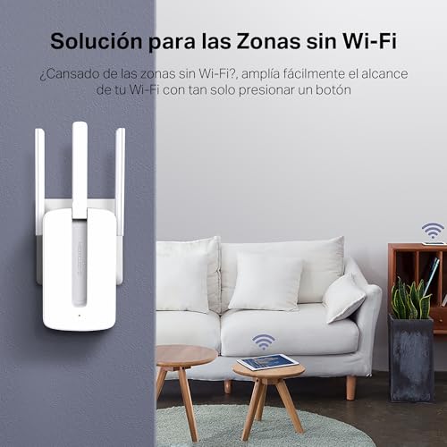 Thumbnail 2 de Mercusys MW300RE: Repetidor WiFi 4 de doble banda, antenas externas y diseño compacto
