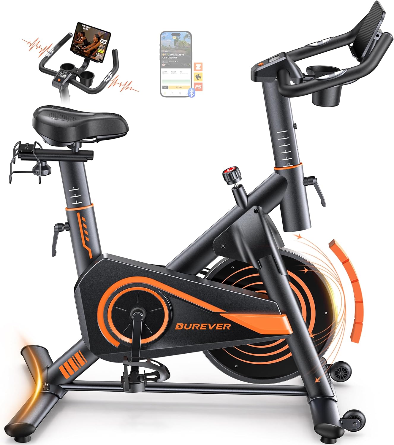 Detalle de Burever Bicicleta Estática MAX 160KG