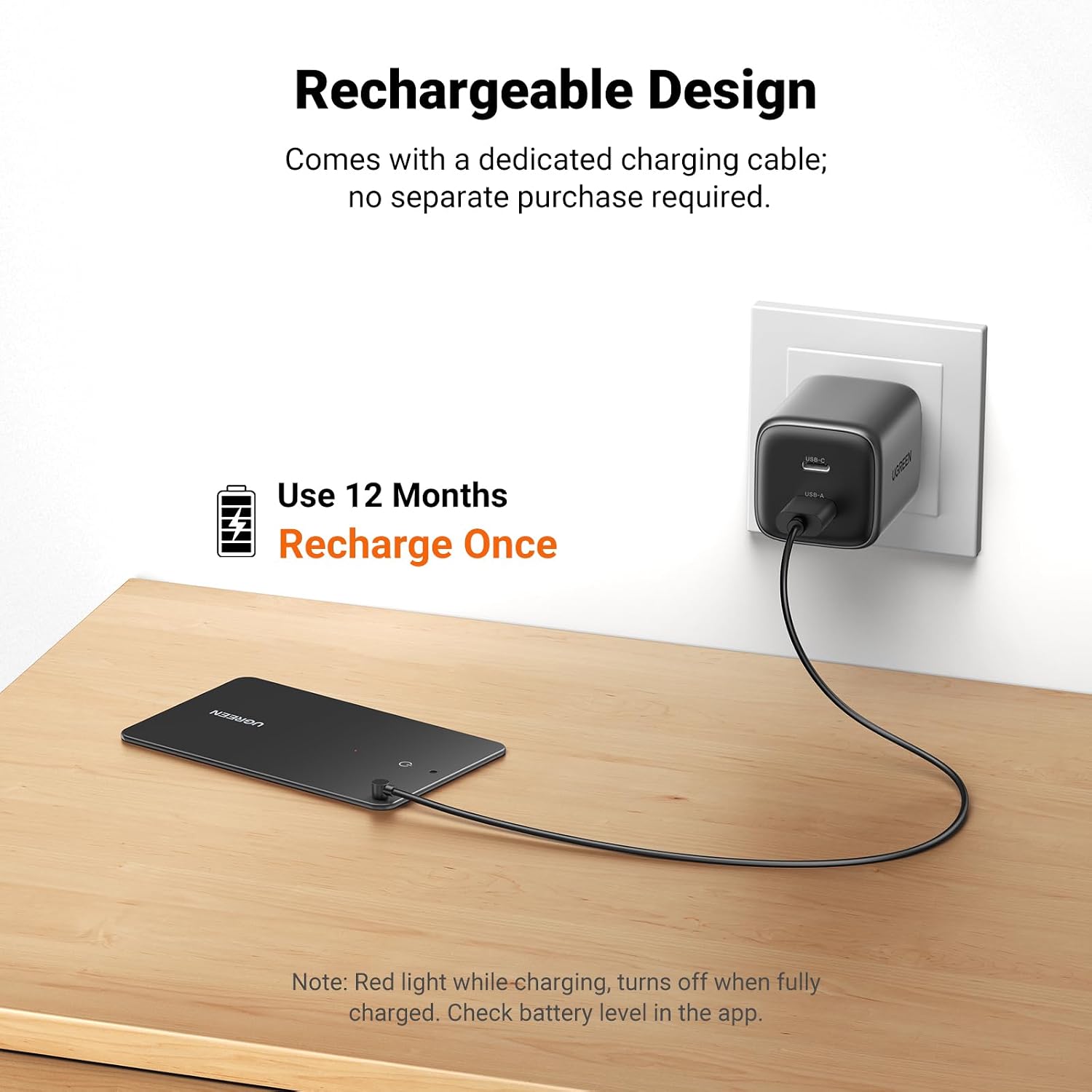 Detalle de UGREEN wallet tracker card, 1.7 mm